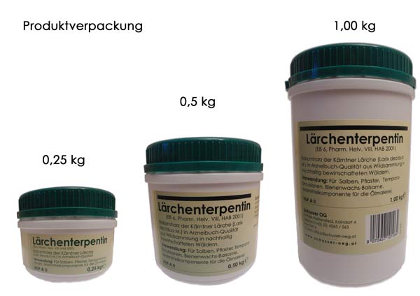 Lärchenharz Produktverpackung